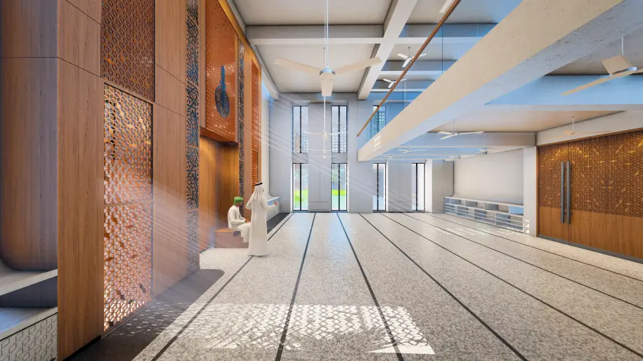 Beautiful mosque at dawn