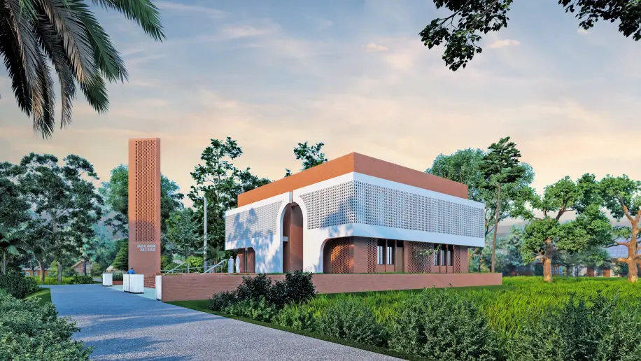 Beautiful mosque at dawn